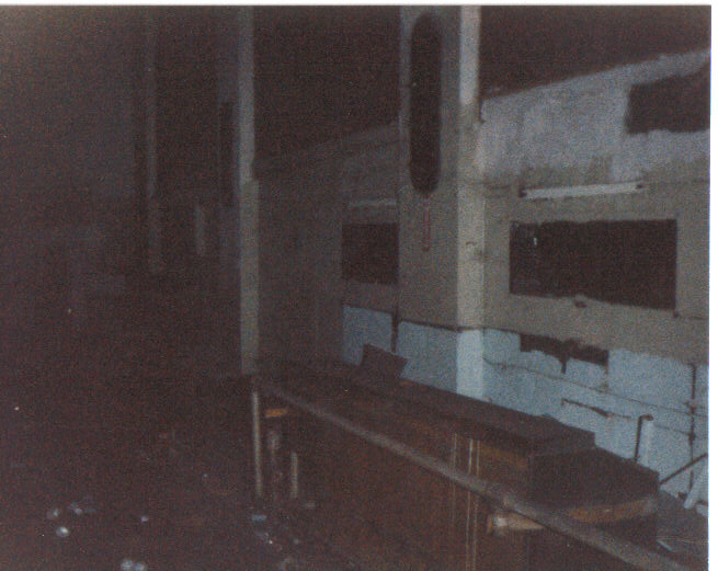South wall - former main floor bar location