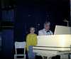 Future Band Leader Timmy Smolen helping his Dad on stage